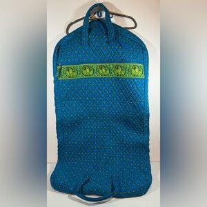 Garment Bag Blue Green Paisley Country French Provençal Quilted Hanging 26”X48”